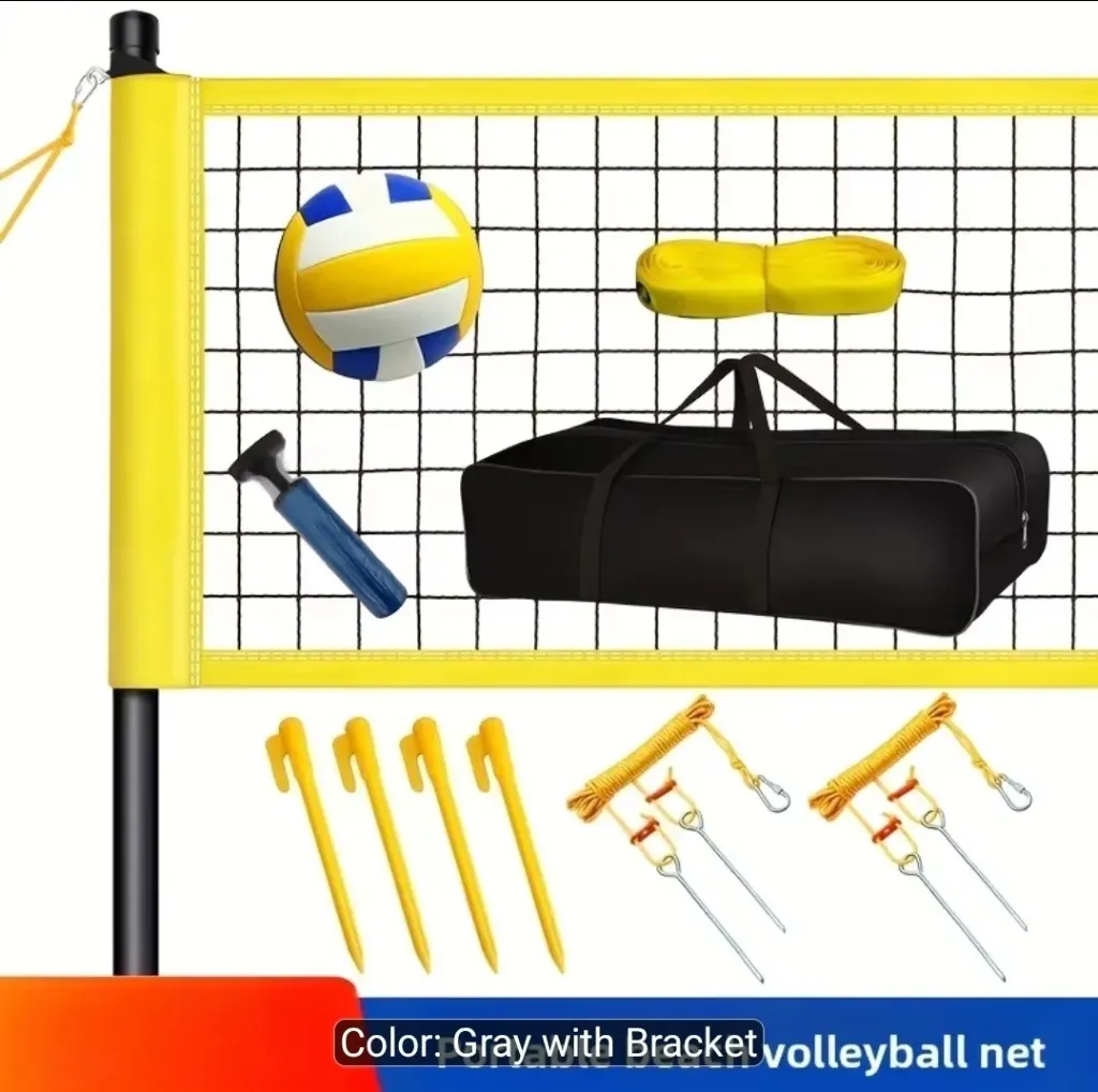 Volleyball set - ball, net, boundary lines